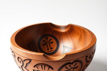 🌀 Cuenco de Madera Tallada